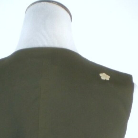 MAX & MABEL VINTAGE KIMONO VEST..olive brown gold floral S button up sleeveless - Picture 7 of 7